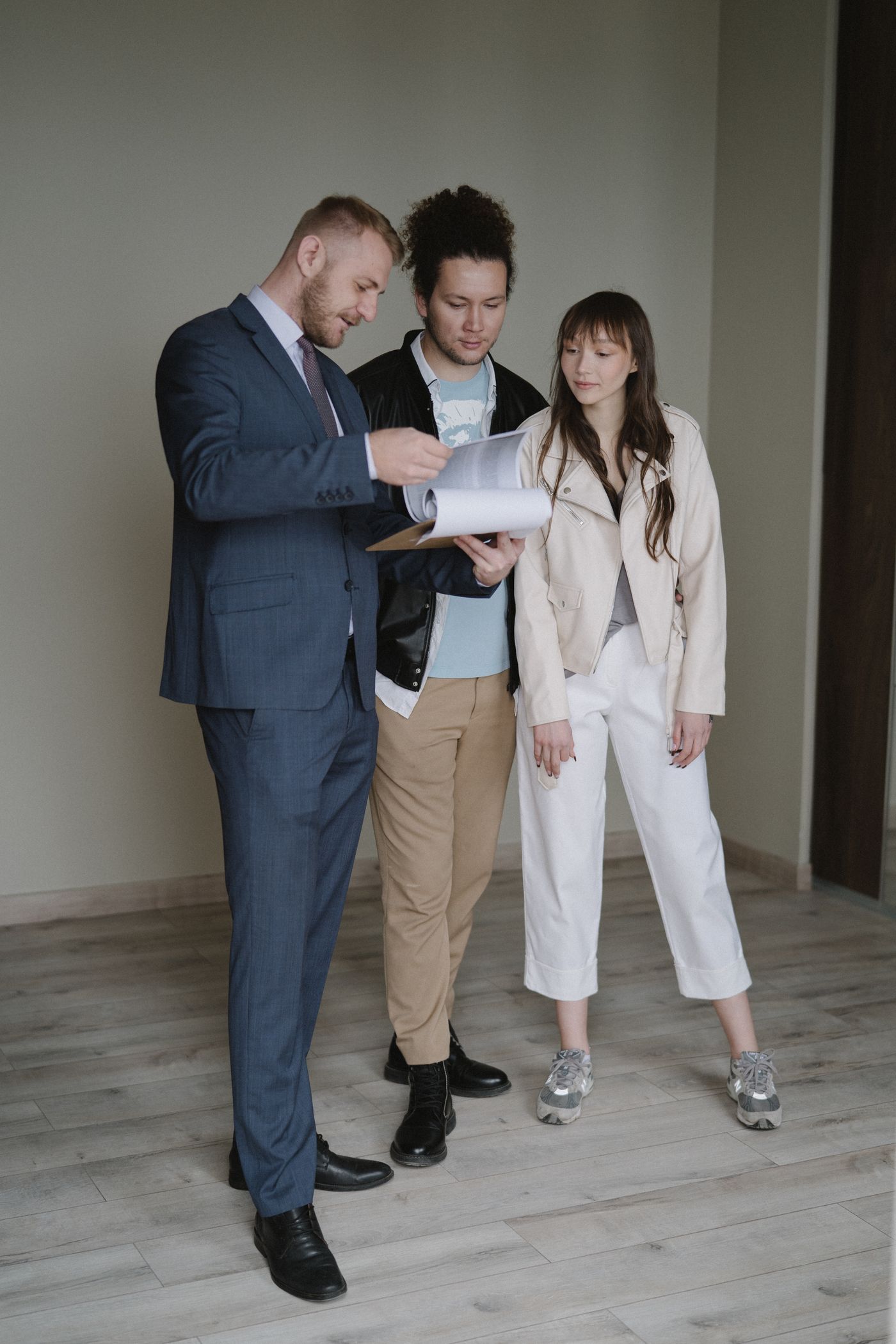 A couple reviewing home documents